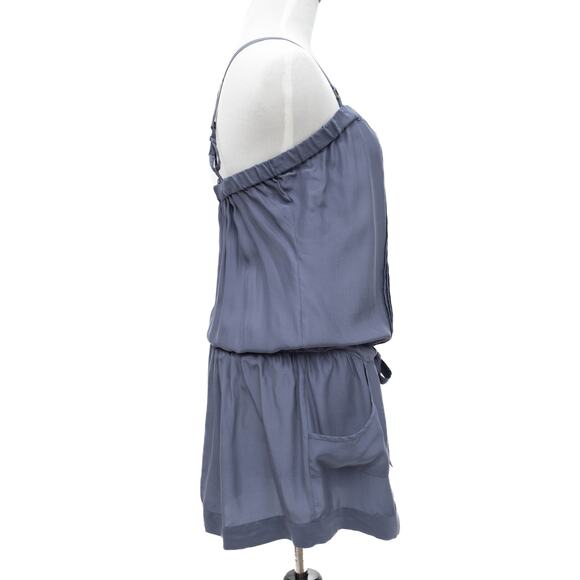 Guess Blue 100% Silk Spaghetti Strap Summer Dress Size 5 - Picture 4 of 12